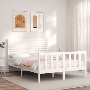 vidaXL Cadru de pat, 140x200 cm, lemn de pin masiv imagine