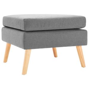 vidaXL Taburet, gri deschis, material textil imagine