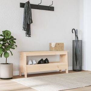 vidaXL Bancă de hol, 100x28x45 cm, lemn masiv de pin imagine