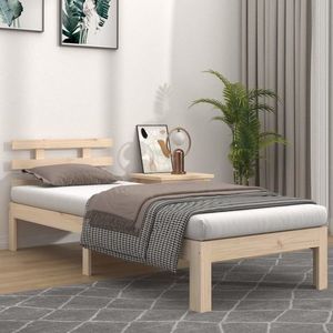 vidaXL Cadru de pat mic single, 75x190 cm, lemn masiv imagine