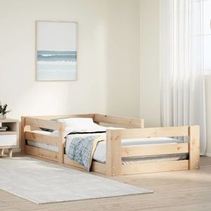vidaXL Cadru pat fără saltea, 90x190 cm, lemn masiv de pin imagine