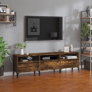 vidaXL Comodă TV, stejar fumuriu, 150x30x44, 5 cm, lemn prelucrat imagine