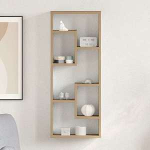 vidaXL Raft de perete, stejar artizanal, 36x16x90 cm, lemn stratificat imagine