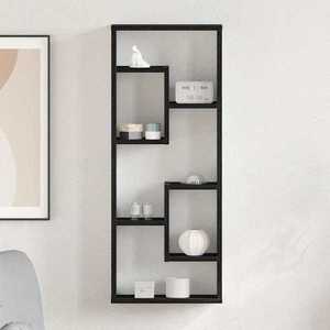 vidaXL Raft de perete, stejar negru, 36x16x90 cm, lemn stratificat imagine