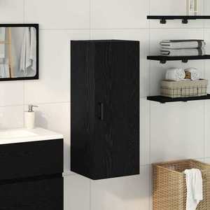 vidaXL Dulap de perete, stejar negru, 34, 5x34x90 cm, lemn stratificat imagine
