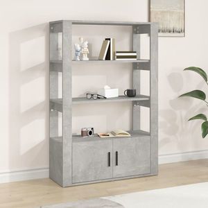 vidaXL Servantă, gri beton, 80x30x119, 5 cm, lemn prelucrat imagine