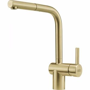 Baterie bucatarie Franke Atlas Neo inox cu pipa extractibila Gold imagine