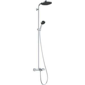 Coloana de dus Hansgrohe Activera S 240 1jet EcoSmart cu baterie cada termostatata Ecostat Fine crom imagine
