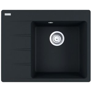 Chiuveta bucatarie Franke Centro CNG 611/211-62 ST picurator stanga 62x50cm fragranite Matte Black imagine