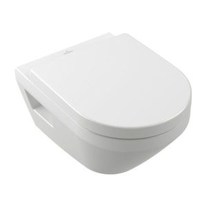 Set vas wc suspendat Villeroy & Boch Architectura Oval TwistFlush si capac cu inchidere lenta si QuickRelease alb alpin imagine