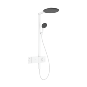Coloana de dus Hansgrohe Raindance Alive S 300 1jet EcoSmart cu baterie termostatata ShowerSelect Comfort alb mat imagine