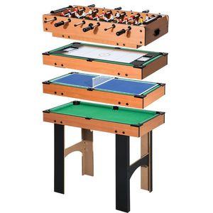 HOMCOM Masă de Jocuri 4 în 1 pentru Copii 6+ Ani, 87x43x73 cm, Multicolor | Aosom Romania imagine