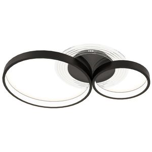 HOMCOM Lampă de tavan LED Modernă cu Intensitate Reglabilă, Putere 40W, Negru | Aosom Romania imagine