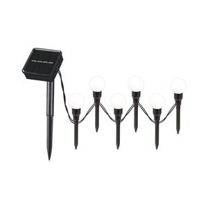 Corp de iluminat LED solar KULKI 6xLED/1, 2V 600 mAh 4, 3 m IP44 negru/alb imagine