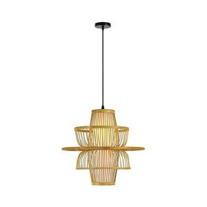 Lustră pe cablu 1xE27/40W/230V bambus imagine