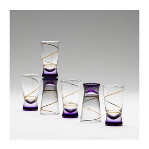Set 6x pahar pentru tărie 25 mm transparent mov imagine