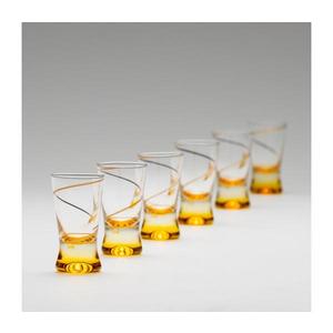 Set 6x pahar pentru tărie 25 mm transparent galben imagine
