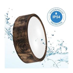 Plafonieră pentru baie OAK SMOKY 2xE27/15W/230V IP54 ø 27, 5 cm stejar/maro imagine