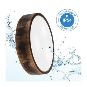 Plafonieră pentru baie OAK SMOKY 3xE27/15W/230V IP54 ø 37, 5 cm stejar/maro imagine