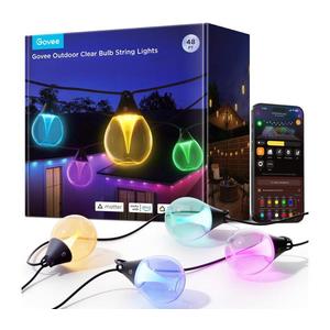 Instalație LED RGBICW decorativă dimabilă de exterior Govee LED/24W/230V IP67 2700-6500K Wi-Fi imagine