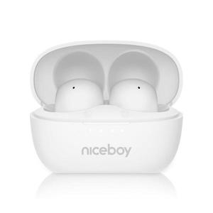 Căști fără fir Niceboy Podsie 4 POP 400 mAh + 2x 40 mAh IPX4 alb imagine