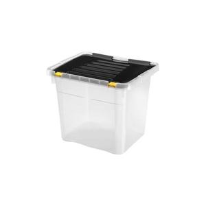 Cutie de depozitare 36 l negru/transparent imagine