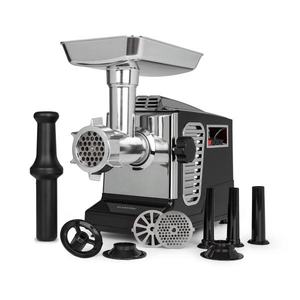 Klarstein Kraftprotz, maşină de tocat carne electrică, 700 W, motor din cupru, oțel inoxidabil, negru imagine