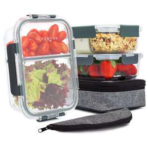 Klarstein Glaswerk Hopewell, caserole pentru alimente, set de 3 bucăți, 1040 ml, sticlă borosilicată, capac, geantă imagine