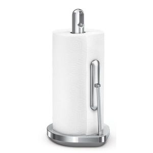 Suport pentru prosoape de hârtie Simplehuman, pentru role 17 cm, oțel inoxidabil periat, argintiu imagine