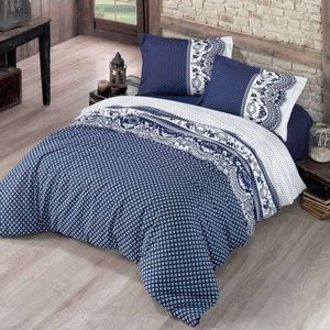 Lenjerie de pat din bumbac Canzone albastră, 140 x 220 cm, 70 x 90 cm, 140 x 220 cm, 70 x 90 cm imagine