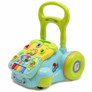 Baby Mix Baby walker cu muzică, albastru, 45, 5 x 52, 5 cm imagine