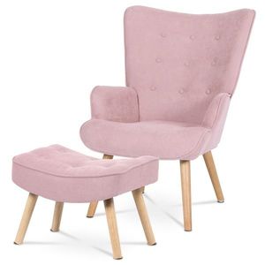 Fotoliu cu taburet PINK2, roz, roz deschis imagine