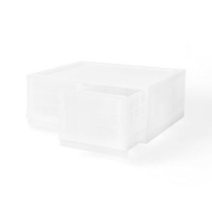 Cutie de depozitare modulară Wave twin Mist fără roți 54, 6 x 43, 4 x 22 cm, transparent, Larg - 2 sertare imagine