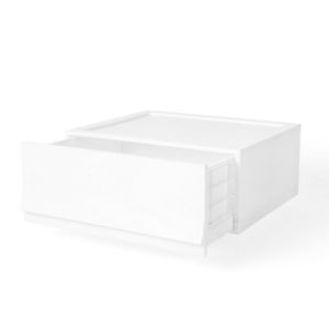 Cutie de depozitare modulară Wave Snow fără roți54, 6 x 43, 4 x 22 cm, alb, Larg - 1 sertar imagine
