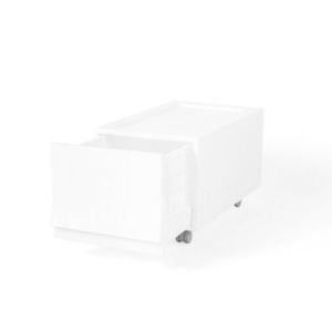 Cutie de depozitare modulară Wave Junior Snow curoți 43, 4 x 27, 2 x 22 cm, alb, Îngust - 1 sertar - rotițe imagine