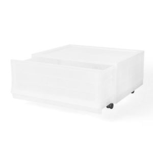 Cutie de depozitare modulară Wave Mist cu roți54, 6 x 43, 4 x 22 cm, transparent, Larg - 1 sertar - rotițe imagine