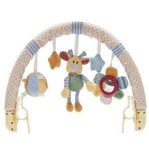 Baby Mix Jucărie pentru cărucior Flori, ursuleț șisteluțe, 80 cm imagine