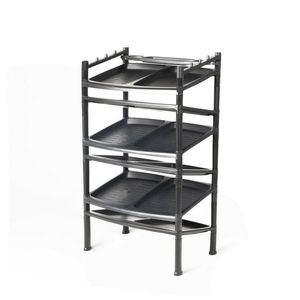 Botnik 6 etaj Black 52 x 34 x 91 cm, negru imagine