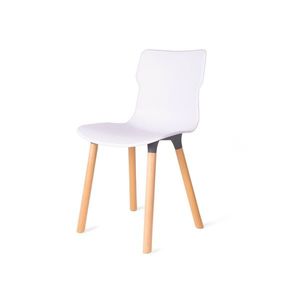 Scaun Duo wood Carrara 50, 3 x 46, 3 x 80, 9 cm, alb imagine