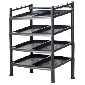 Botnik 4 etaje Black 52 x 34 x 67 cm, negru imagine