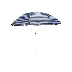 Happy Green Umbrelă de plajă cu dungi albastre, 230 cm imagine