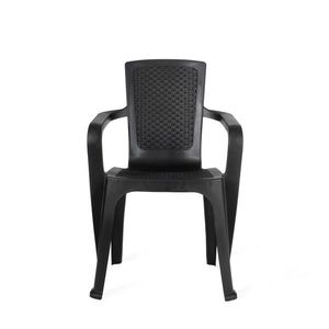 Scaun din ratan Night 38 x 44 x 84 cm, negru imagine