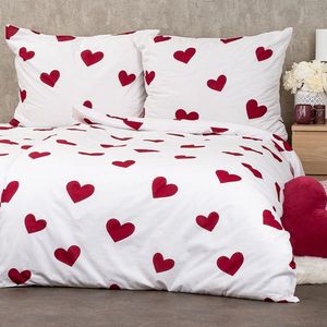 Lenjerie de pat din bumbac 4Home Red Hearts , 160x 200 cm, 70 x 80 cm, 160 x 200 cm, 70 x 80 cm imagine