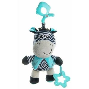 Baby Mix Jucărie educativă de pluș cu clip Zebra, 17 cm imagine