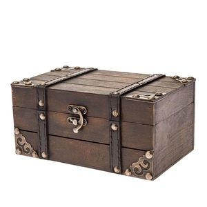Cufăr din lemn cu feronerie Captain, 20 x 12 x 10cm imagine