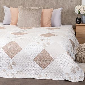 Cuvertură de pat 4Home Beige Patchwork, 220 x240 cm imagine