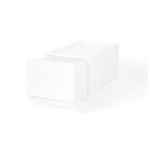 Cutie de depozitare modulară Wave Junior Snow fărăroți 43, 4 x 27, 2 x 22 cm, alb, Îngust - 1 sertar imagine