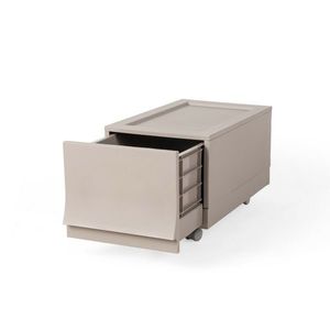 Cutie de depozitare modulară Wave Junior Wood curoți 43, 4 x 27, 2 x 22 cm, maro, Îngust - 1 sertar - rotițe imagine