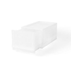 Cutie de depozitare modulară Wave Junior Mist fărăroți 43, 4 x 27, 2 x 22 cm, transparent, Îngust - 1 sertar imagine