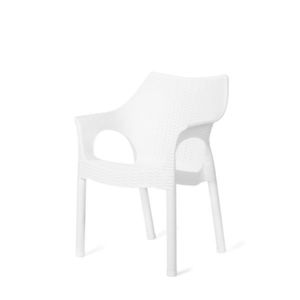 Scaun din ratan Cambridge Snow 61 x 54 x 80 cm, alb imagine